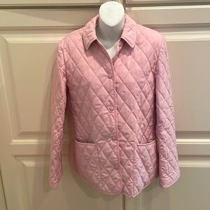 Brooks Brothers pink quilted jacket sz 2
